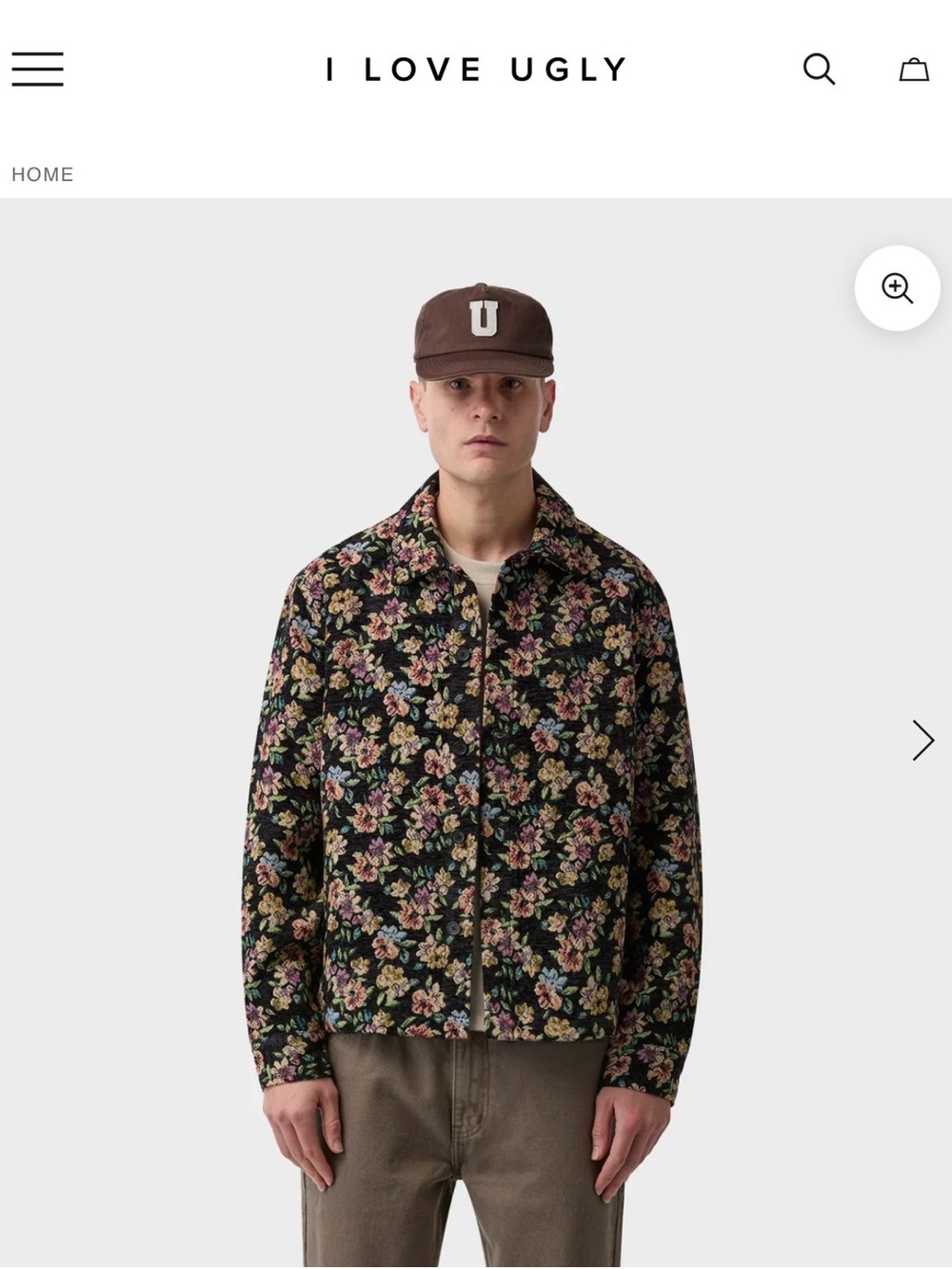 Men's Floral I LOVE UGLY Overshirt  Jacket